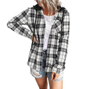 CAMISA FEMININA COM CAPUZ XADREZ